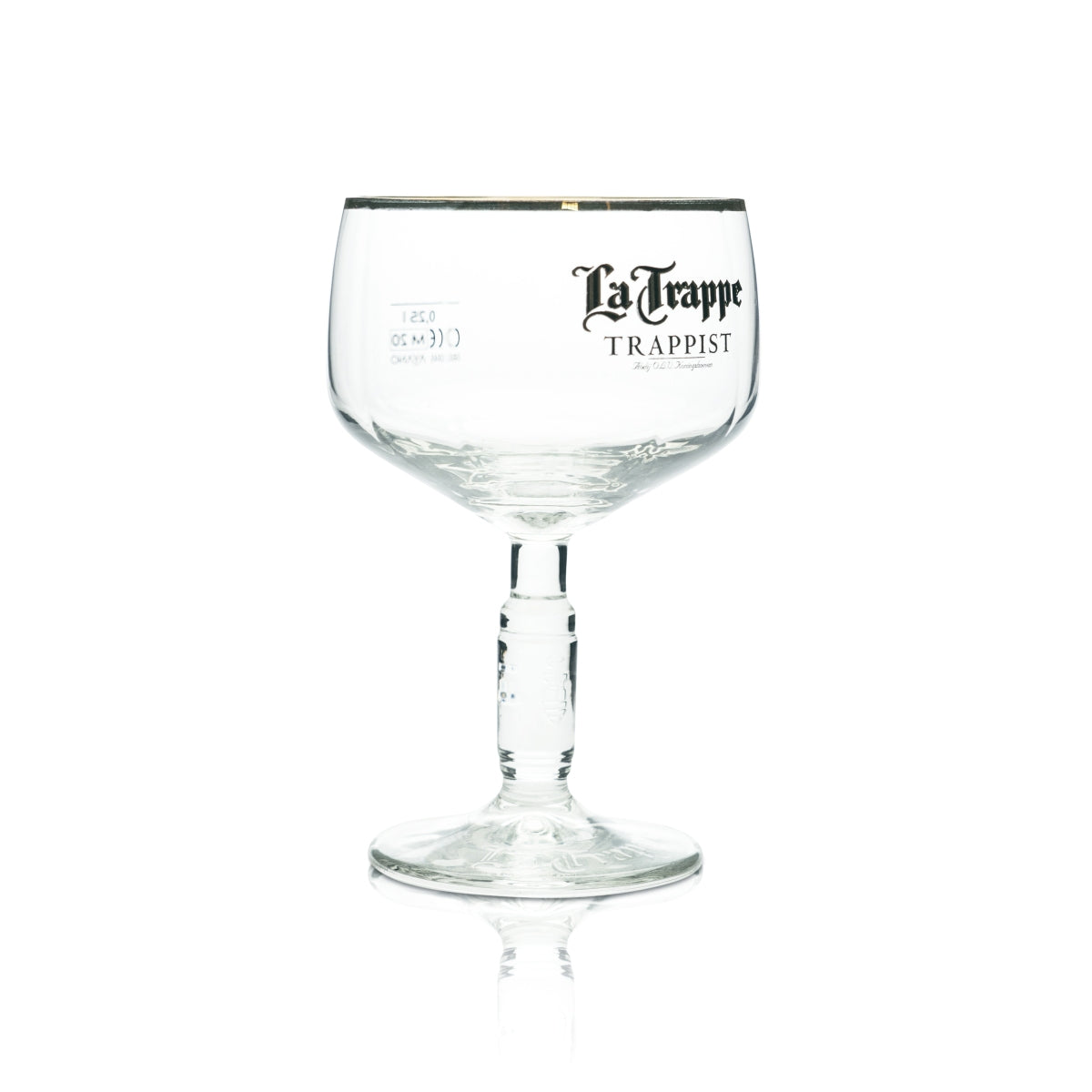 6x La Trappe Beer Glass Goblet Glasses Beer Glasses 0.25l Gold Rim – View 3