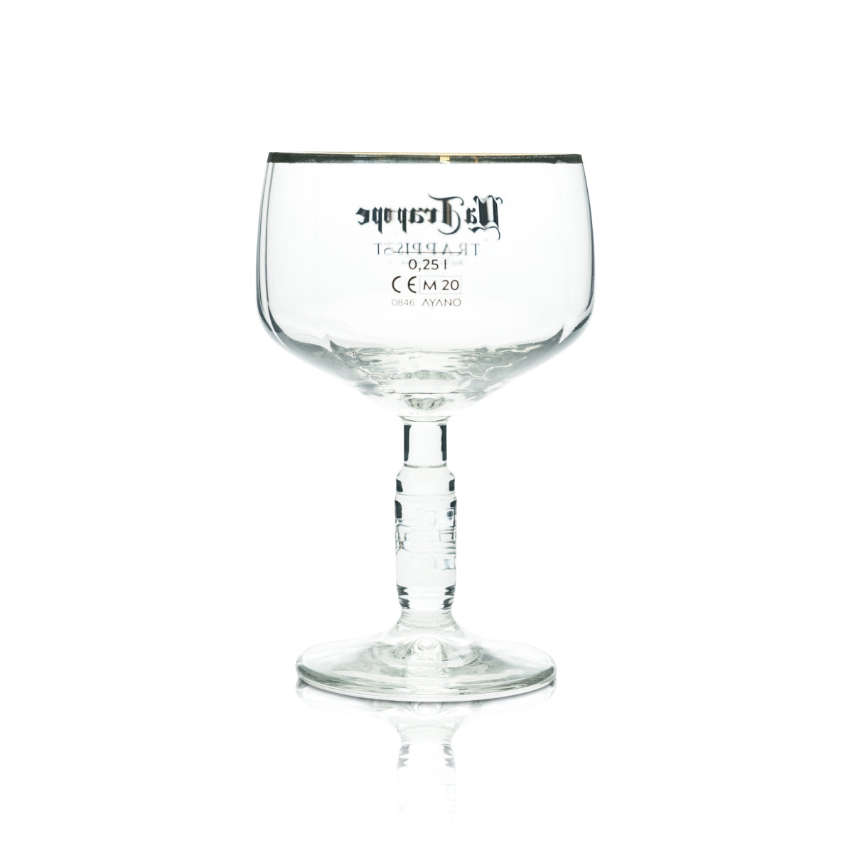6x La Trappe Beer Glass Goblet Glasses Beer Glasses 0.25l Gold Rim – View 4