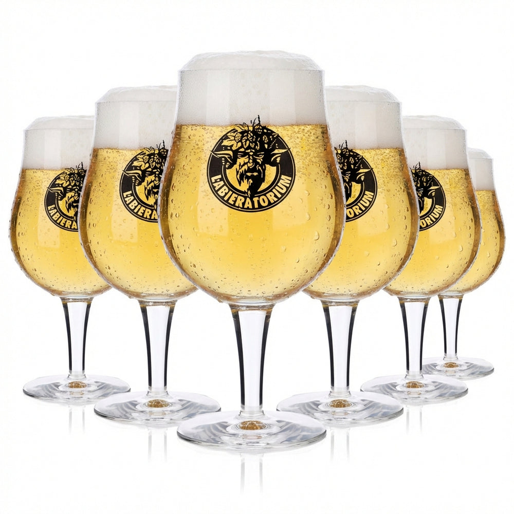 6x Labieratorium Beer Glass 0.4l Beer Glasses Goblet Glass Stemmed Glass Craft Beer