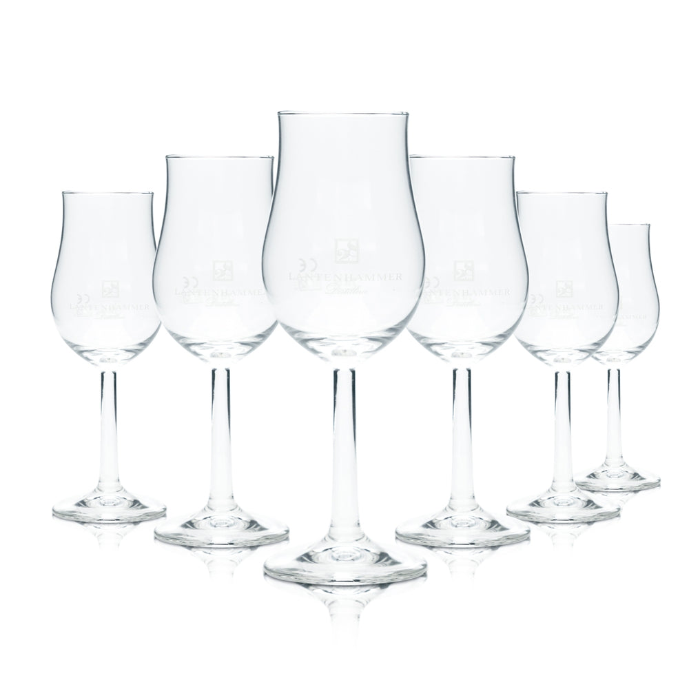 6x Lantenhammer Glass 0.1l Nosing Tasting Glasses Fine Spirits Gastronomy Distillery Bar