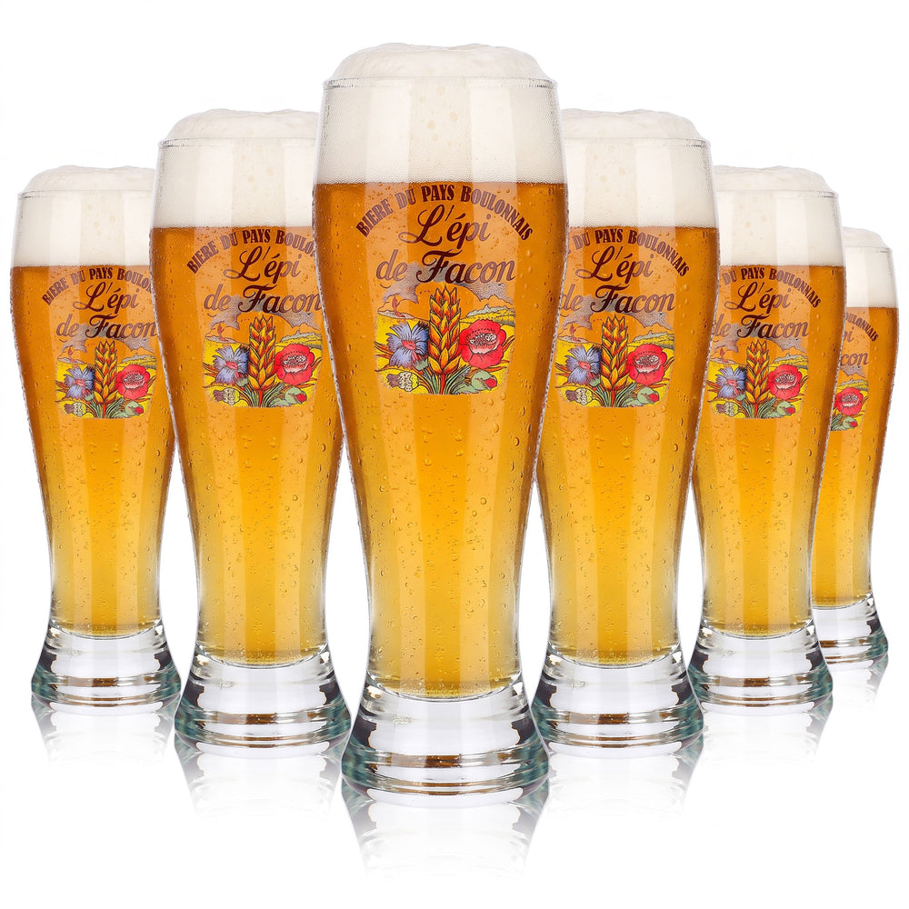 6 Lépi de Facon Beer Glasses, Tumblers, 0.25 L (Set of 6)