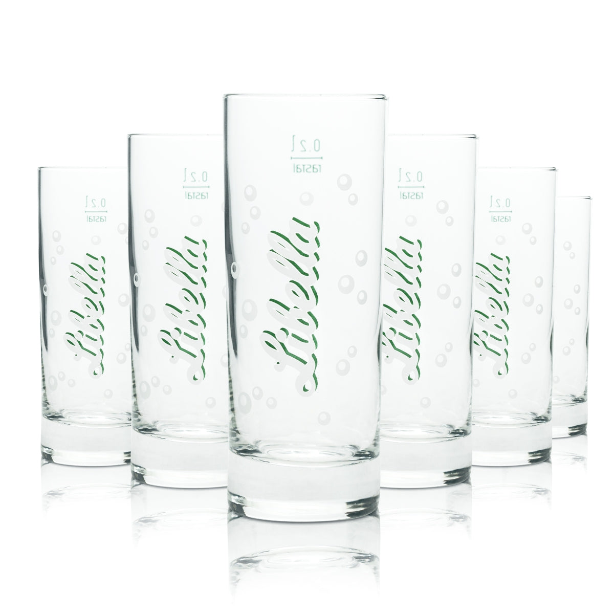 6x Libella Lemonade Glass 0.2L Tin Cup Rastal Retro Collector Glasses Edition Bar