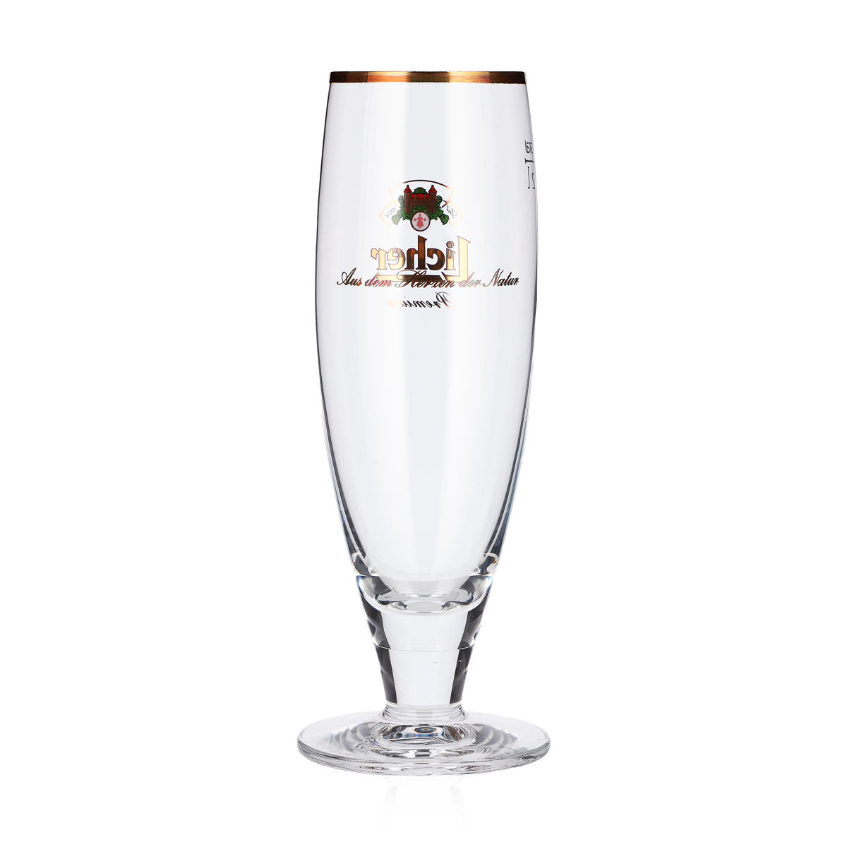 6 Licher Beer Glasses, 0.2 L, Premium Gold-Rimmed Rastal Goblet – View 4