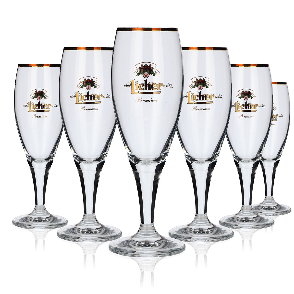 6x Licher Glass 0.2l Beer Glasses Noblesse Castle Cup Tulip – View 5