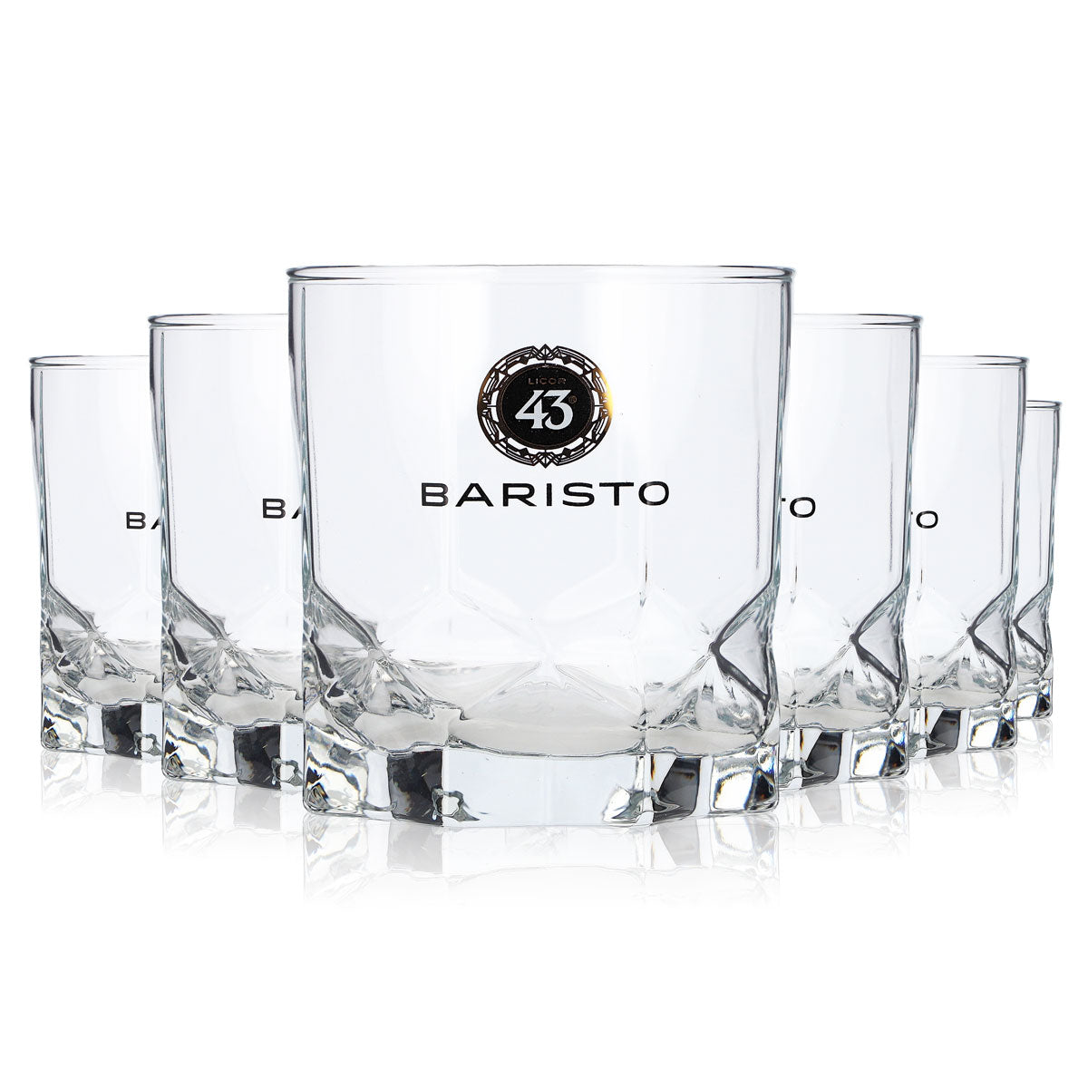6 Licor 43 Liqueur Glasses, 0.33 L, Baristo Future Lowball Whiskey Glasses (Set of 6)