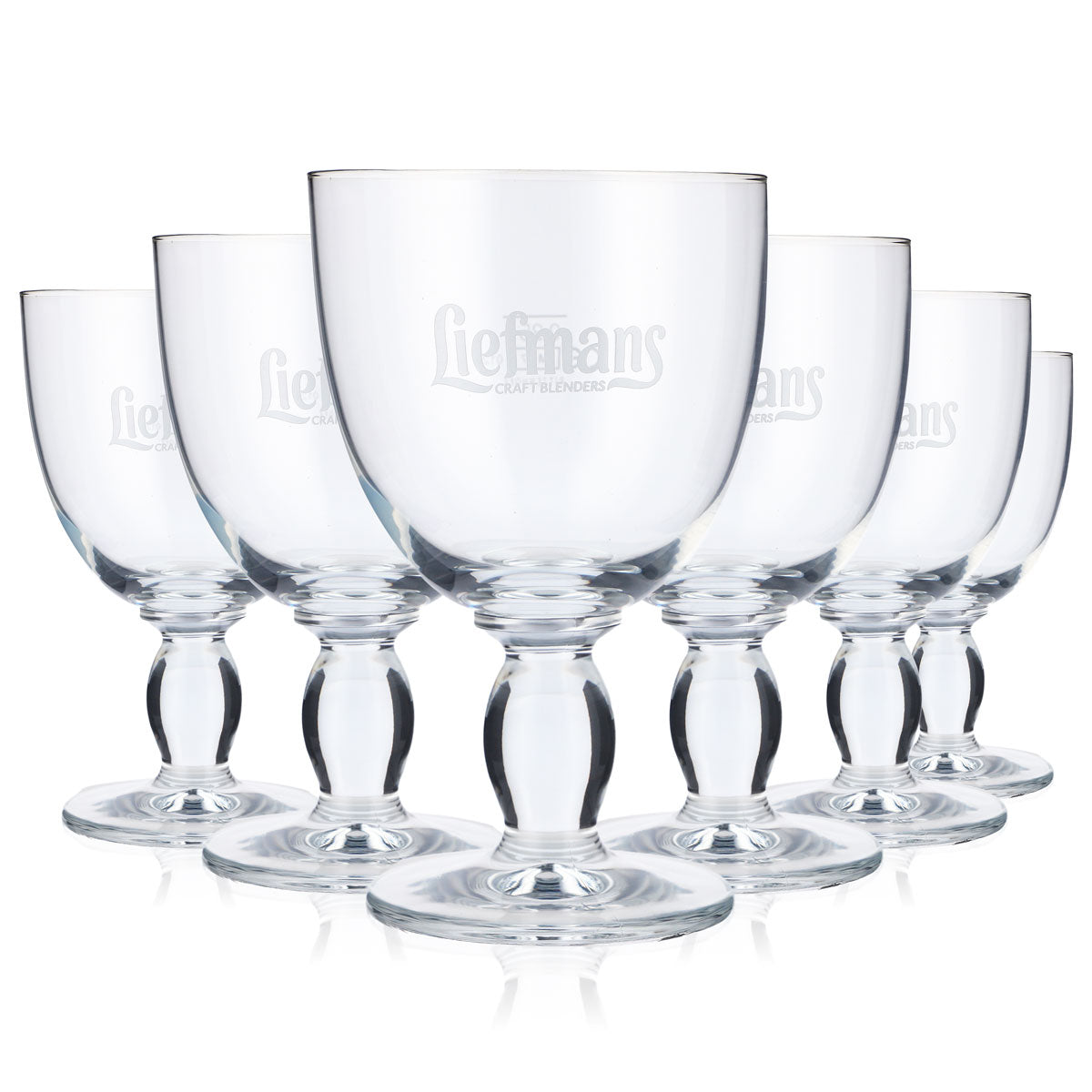 6x Liefmans Beer Glass 0.25l Goblet Beer Glasses Chalice Bowl White Logo – View 5