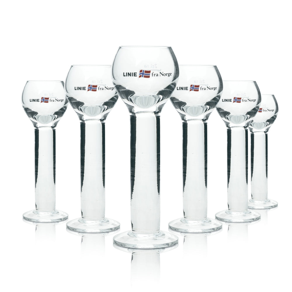 6x Aquavit Glass from Norway 2cl Rastal Schnapps Glasses Short Shot Glasses