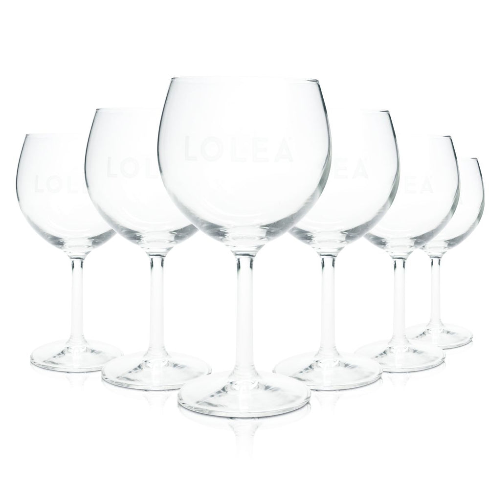 6x Lolea Glass 0.47l Sangria Balloon Glasses Goblet Glasses Cocktail Glasses Long Drink Glasses