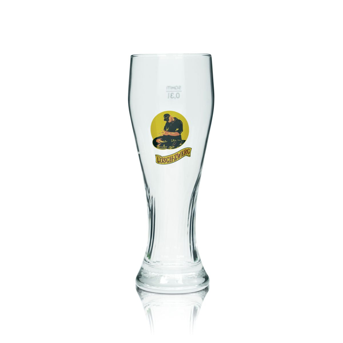 6x Löschzwerg wheat beer glass 0.3l contour Hefeweizen glasses brewery Gastro Geeicht – View 2