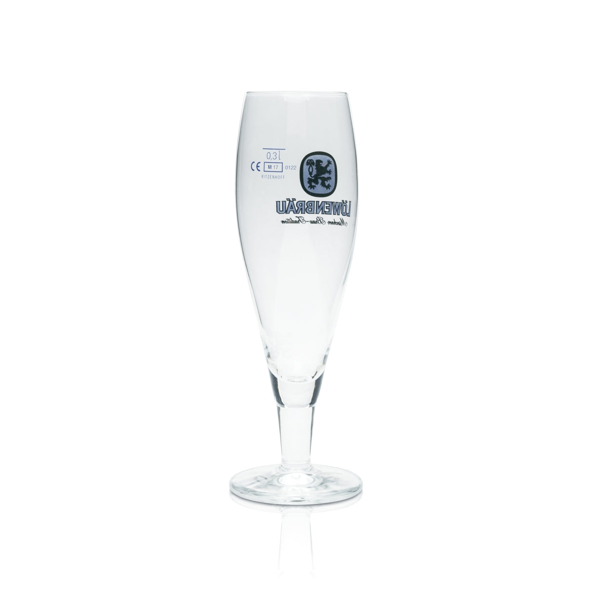 6x Löwenbräu beer glass 0.3l trophy Ritzenhoff tulip glasses Munich brewery beer – View 3