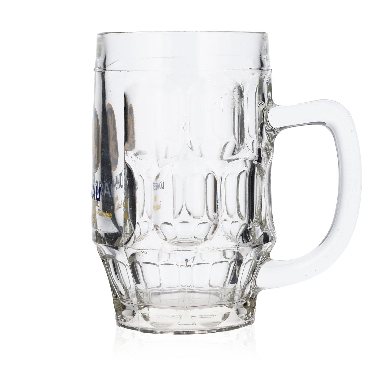 6x Löwenbräu beer glasses, 0.5 l mug, Strasbourg, yellow logo, B-WARE – View 6