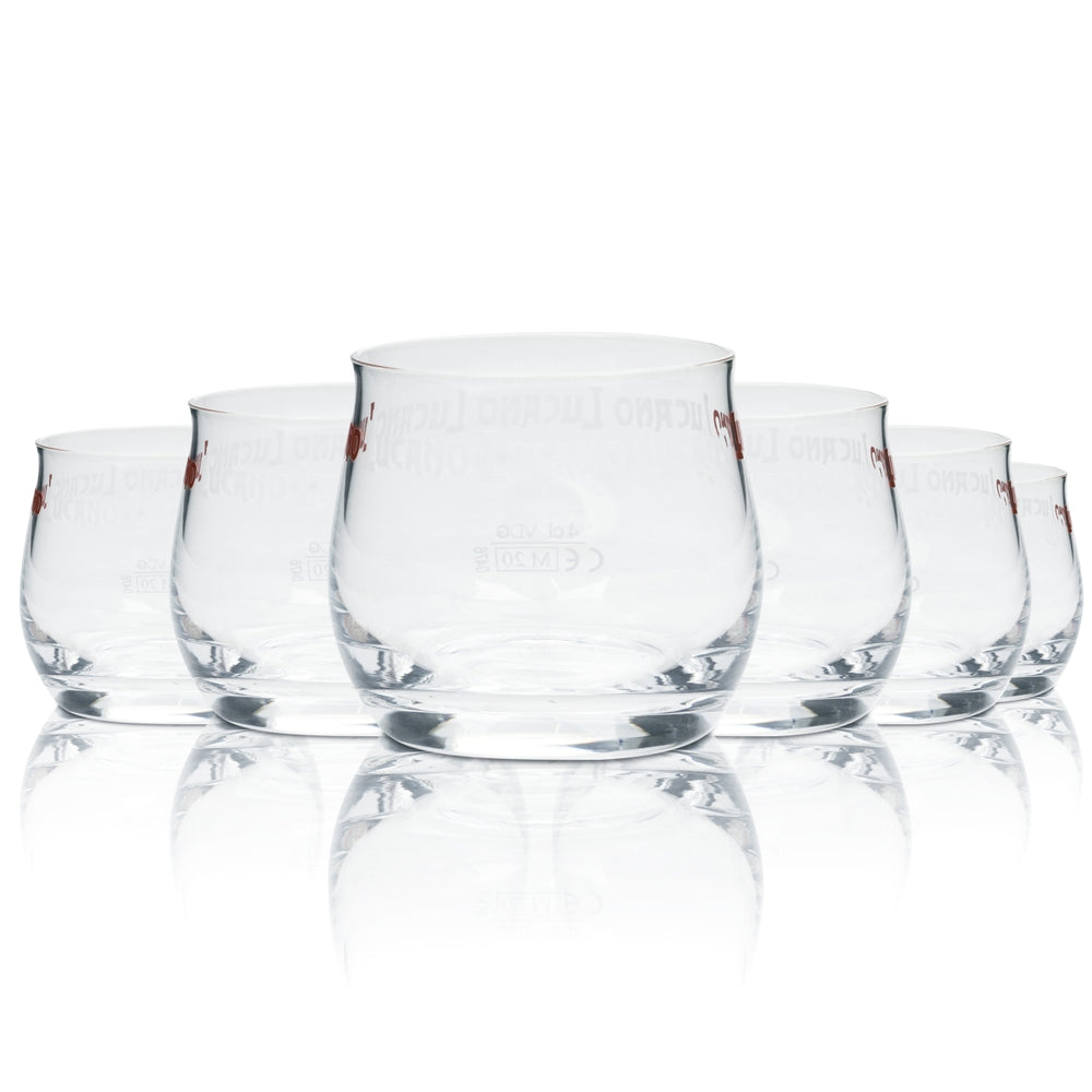 6x Lucano Amaro Glass 0.1l Tumbler Cocktail Glasses Swizzle Glasses Nosing Tasting Bar