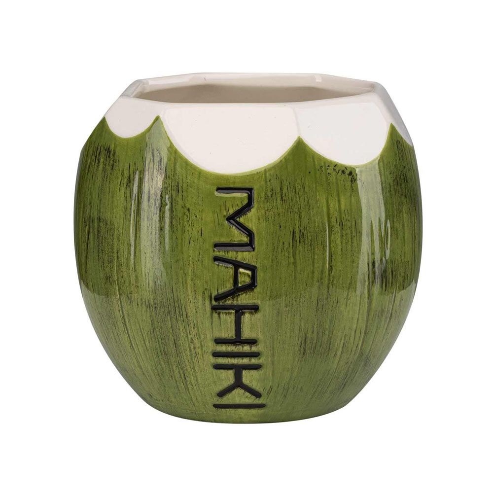 6x Mahiki Rum Glass 0.35l Coconut Cup Cocktail Glasses Tiki Caribbean Coconut