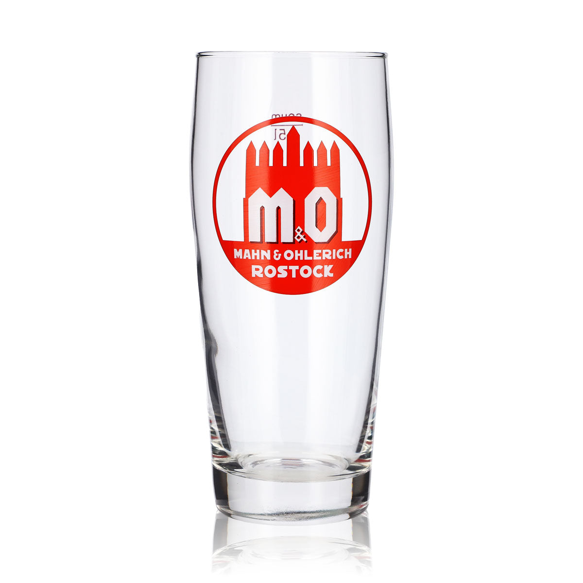 6 Mahn & Ohlerich Beer Glasses, 0.5 L, Red Logo, "sahm Rostock" – View 2