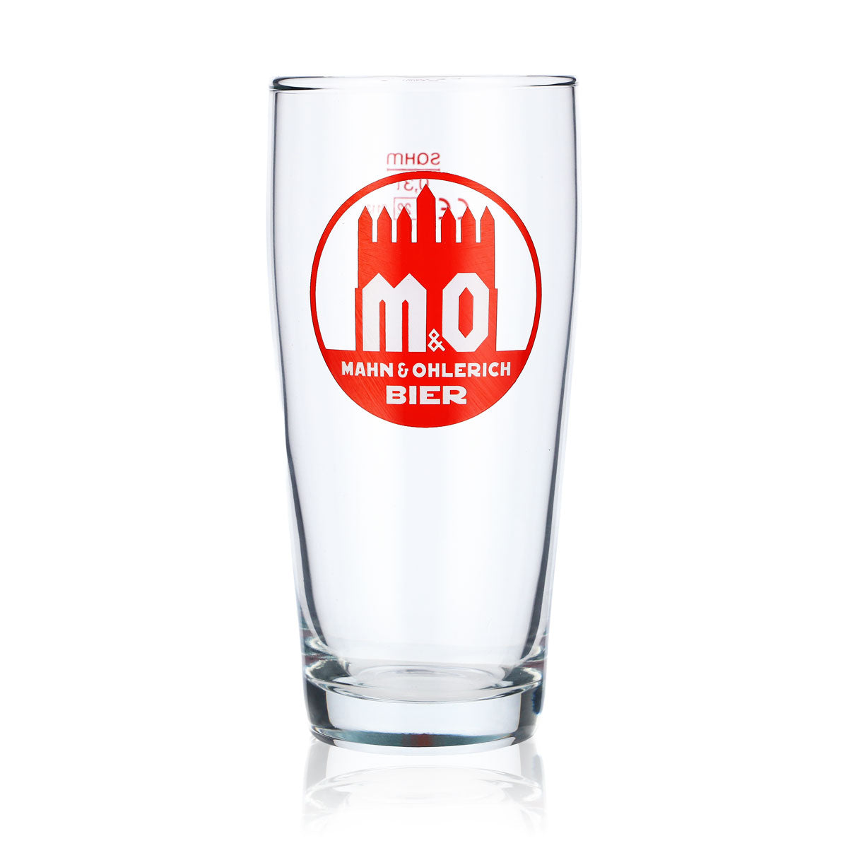 6x Mahn & Ohlerich beer glasses, 0.3 l, Willi-Becher logo in orange Sahm – View 2