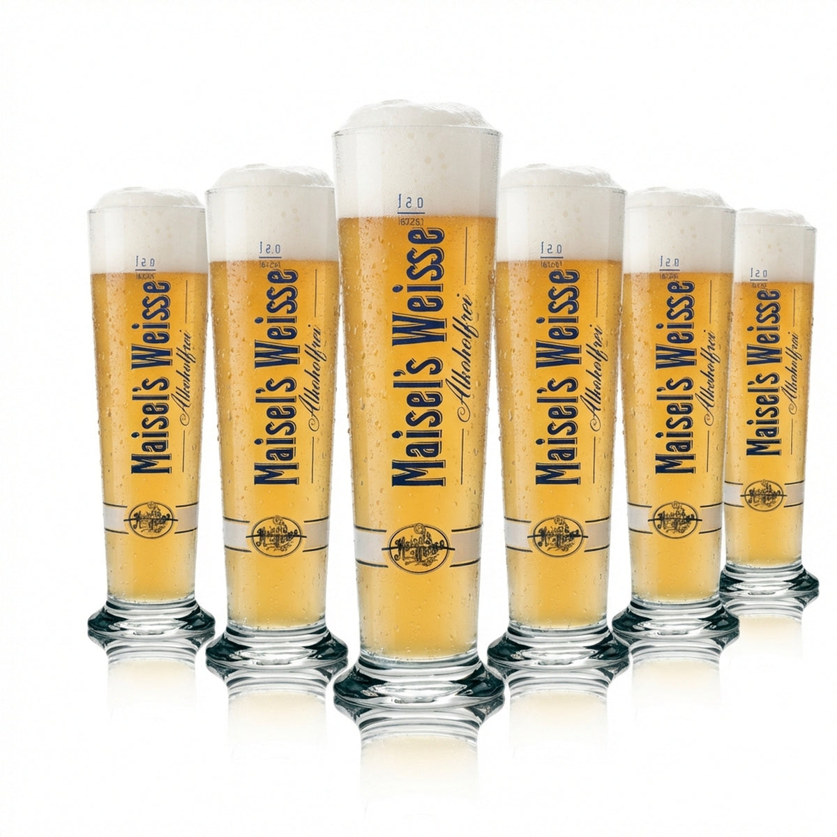 6x Maisels Weisse Beer Glass 0.5l Non-Alcoholic Rastal