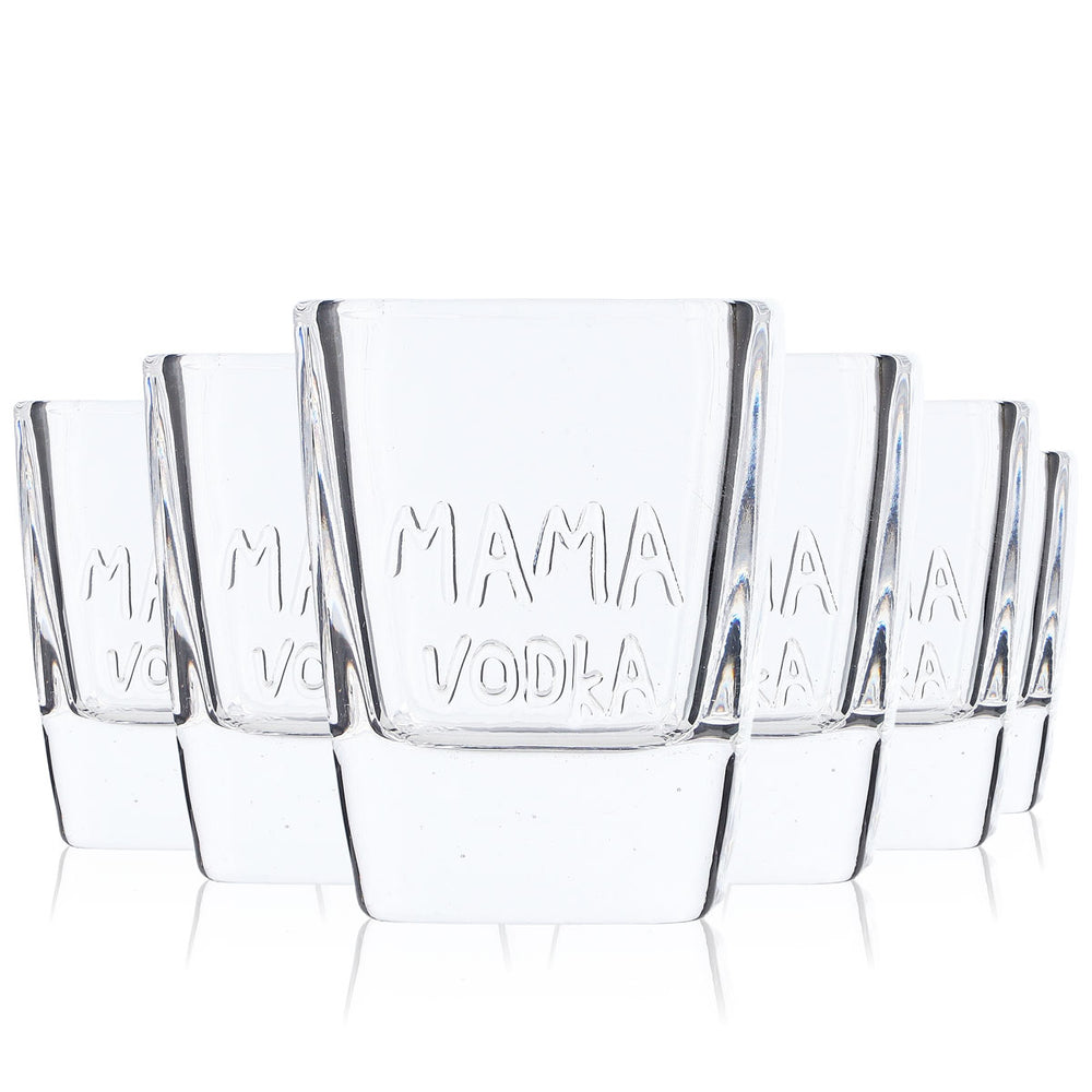 6x Mama Vodka Glass 5cl Shot Glasses Shot Glass Stamper Shot Glass