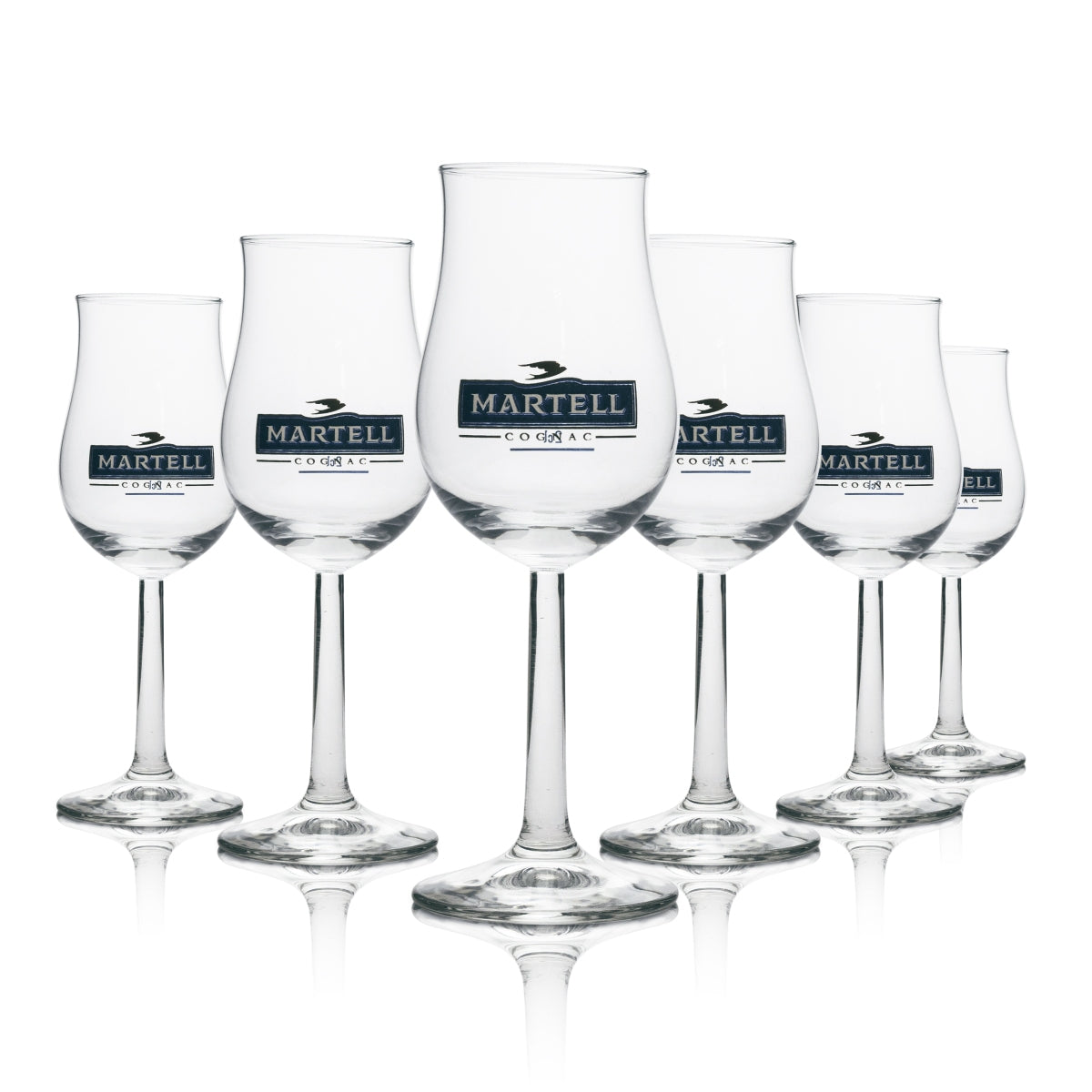 6x Martell Cognac Glass Tasting Glass Rastal
