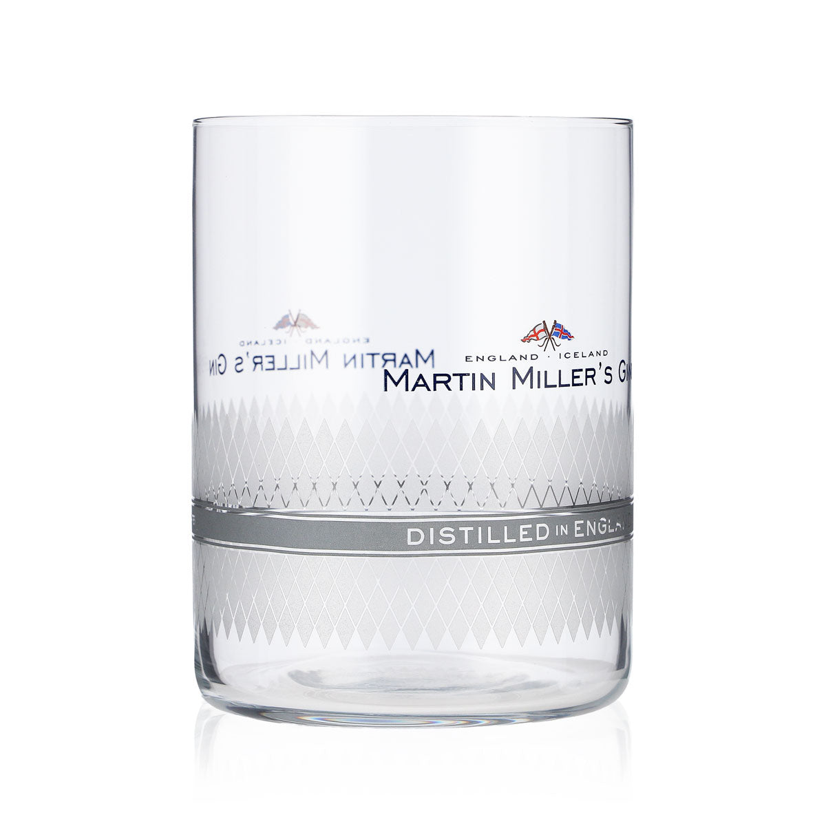 6x Martin Miller's Gin Glass 0.46l Tumbler Gin Glasses Satin Finish Pattern – View 3