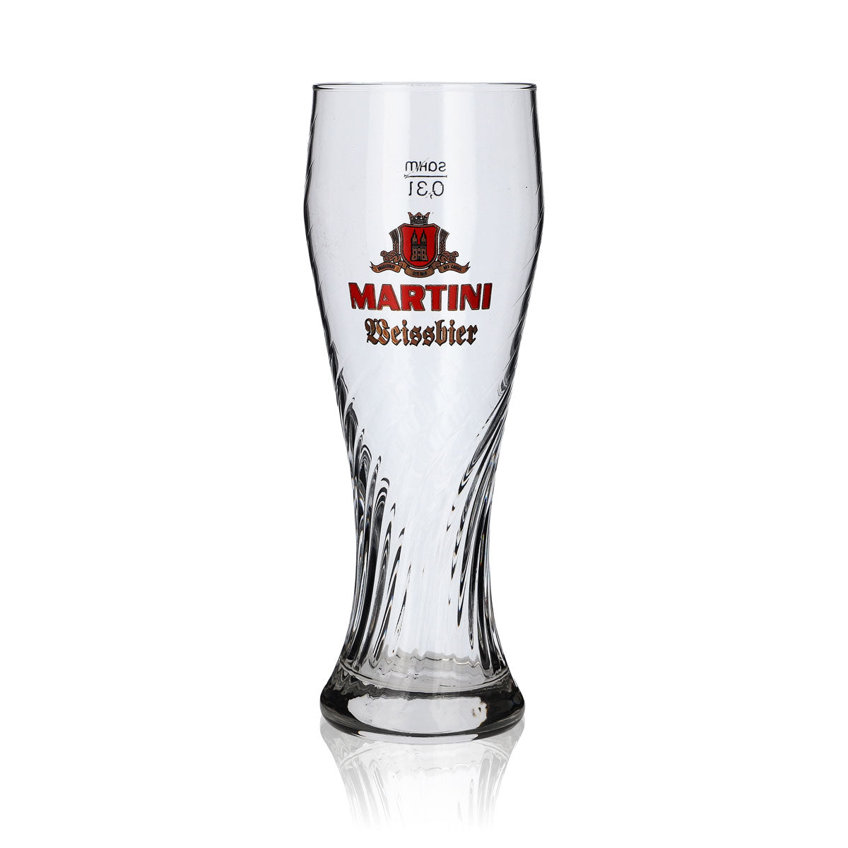 6x Martini Weissbier Glass 0.3l Beer Glass Glasses Relief Wheat Beer Glass – View 2