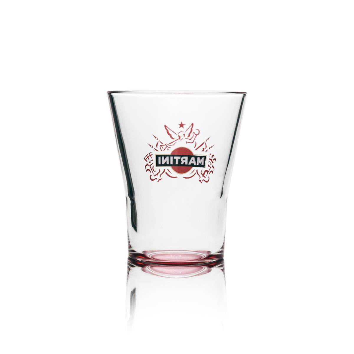 6x Martini Vermouth Glass Tumblers 31cl red base – View 3