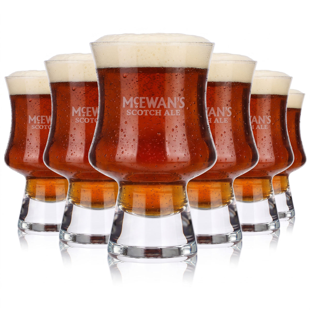 6 McEwan’s Beer Glasses, 0.34 L Scotch Ale (Set of 6)