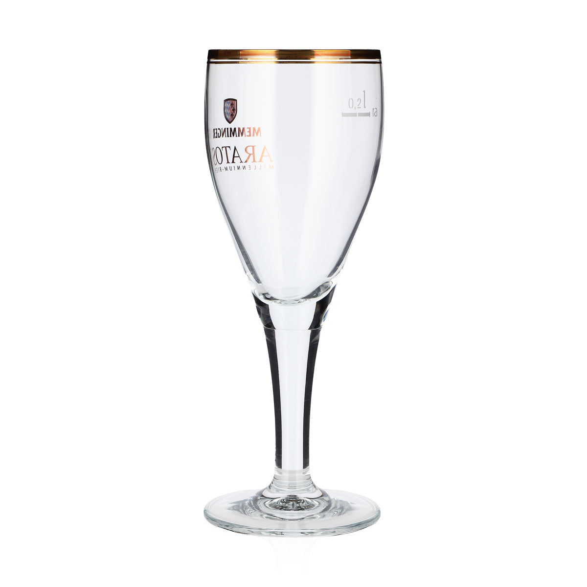 6 Memminger Beer Glasses, 0.2 L, Gold-Rimmed Rastal Harzer (Set of 6) – View 4