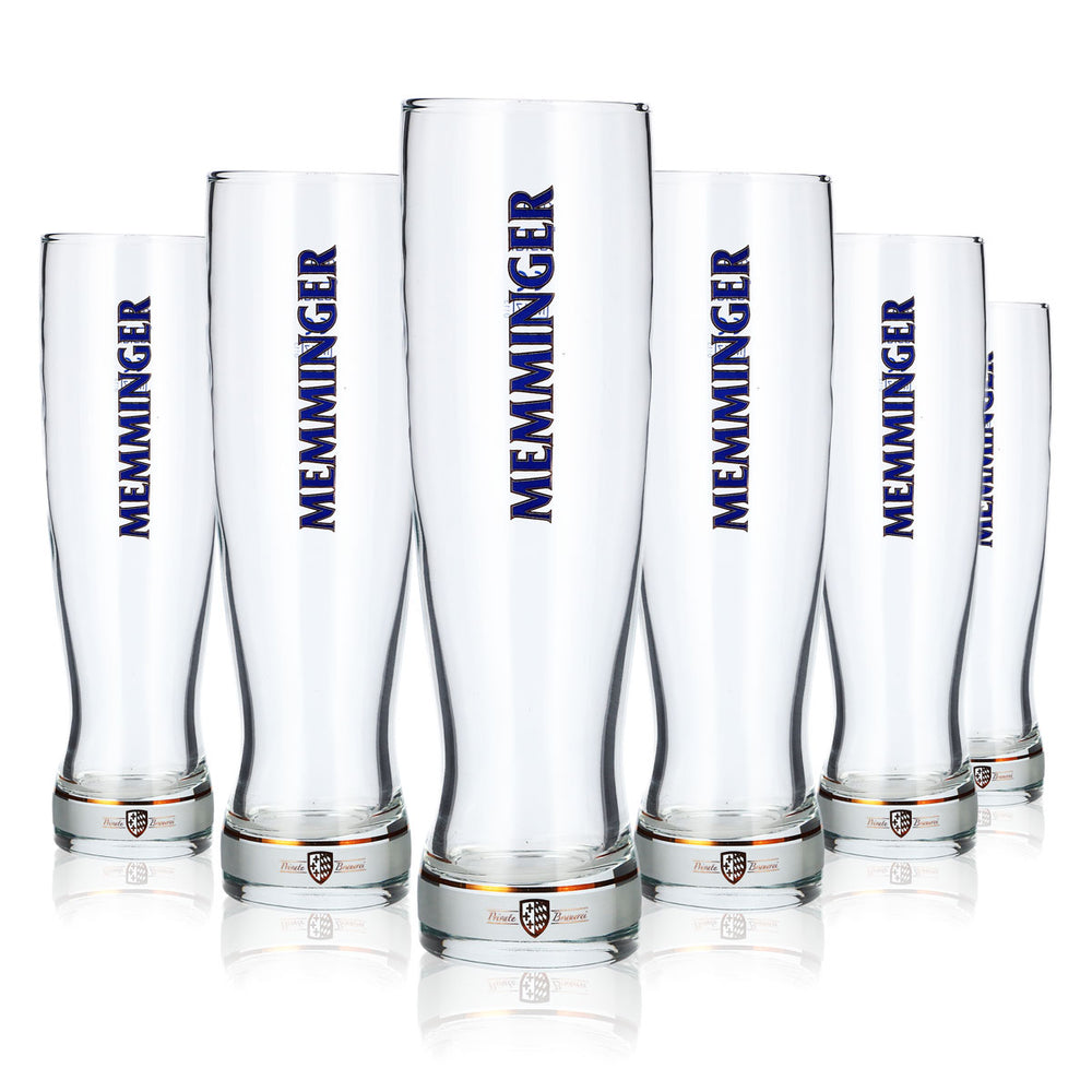 6 Memminger Beer Glasses, 0.3 L, Rastal Focus Beer Glasses, Willibecher (Set of 6)