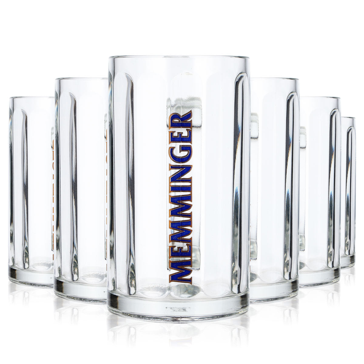 6 Memminger Beer Glasses, 0.4 L, "Rastal Glückauf" Mug (Set of 6)