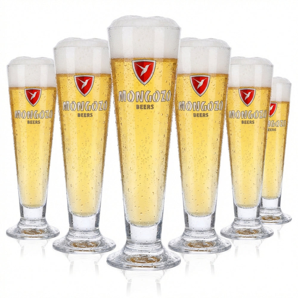 6x Mongozo beer glass 0.2l goblet glass tulip glass beer glasses