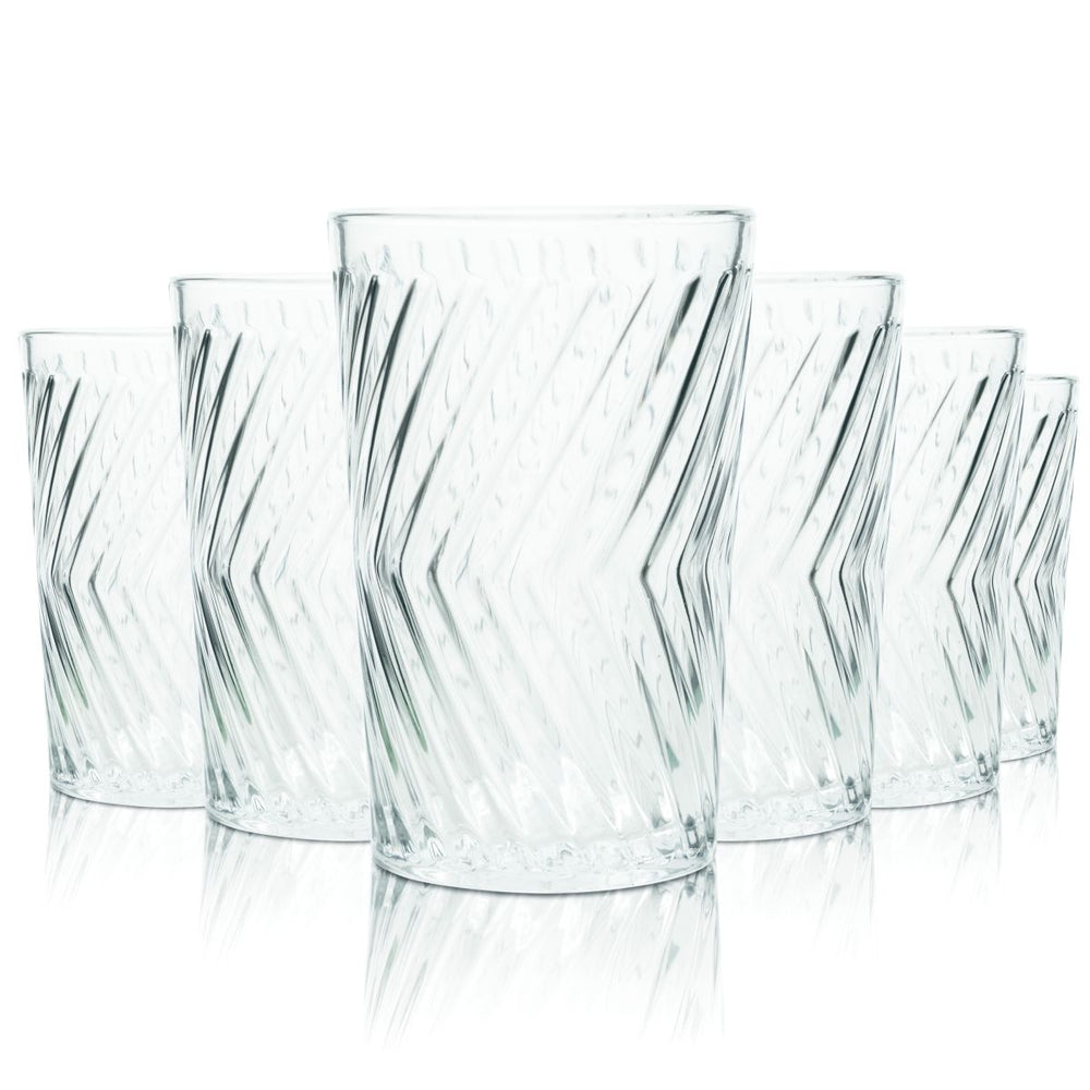 6x Monkey Shoulder Glass 0.42l Contour Tumbler Glasses Premium Blended Malt Whisky