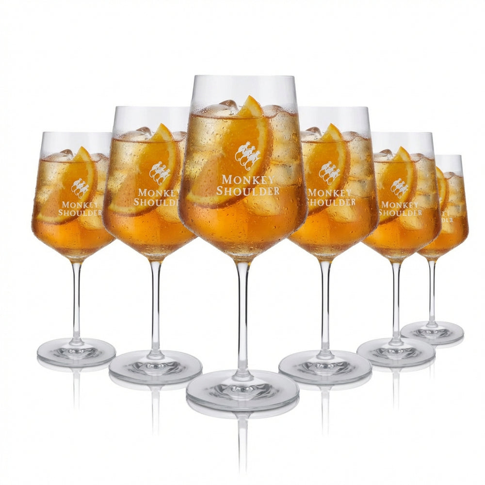 6x Monkey Shoulder Glass 0.54l Wine Glass Whiskey Glass Long Drink Aperitif Glasses