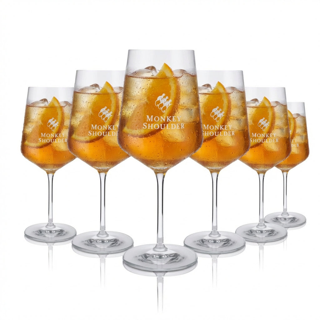 6x Monkey Shoulder Glass 0.54l Wine Glass Whiskey Glass Long Drink Aperitif Glasses
