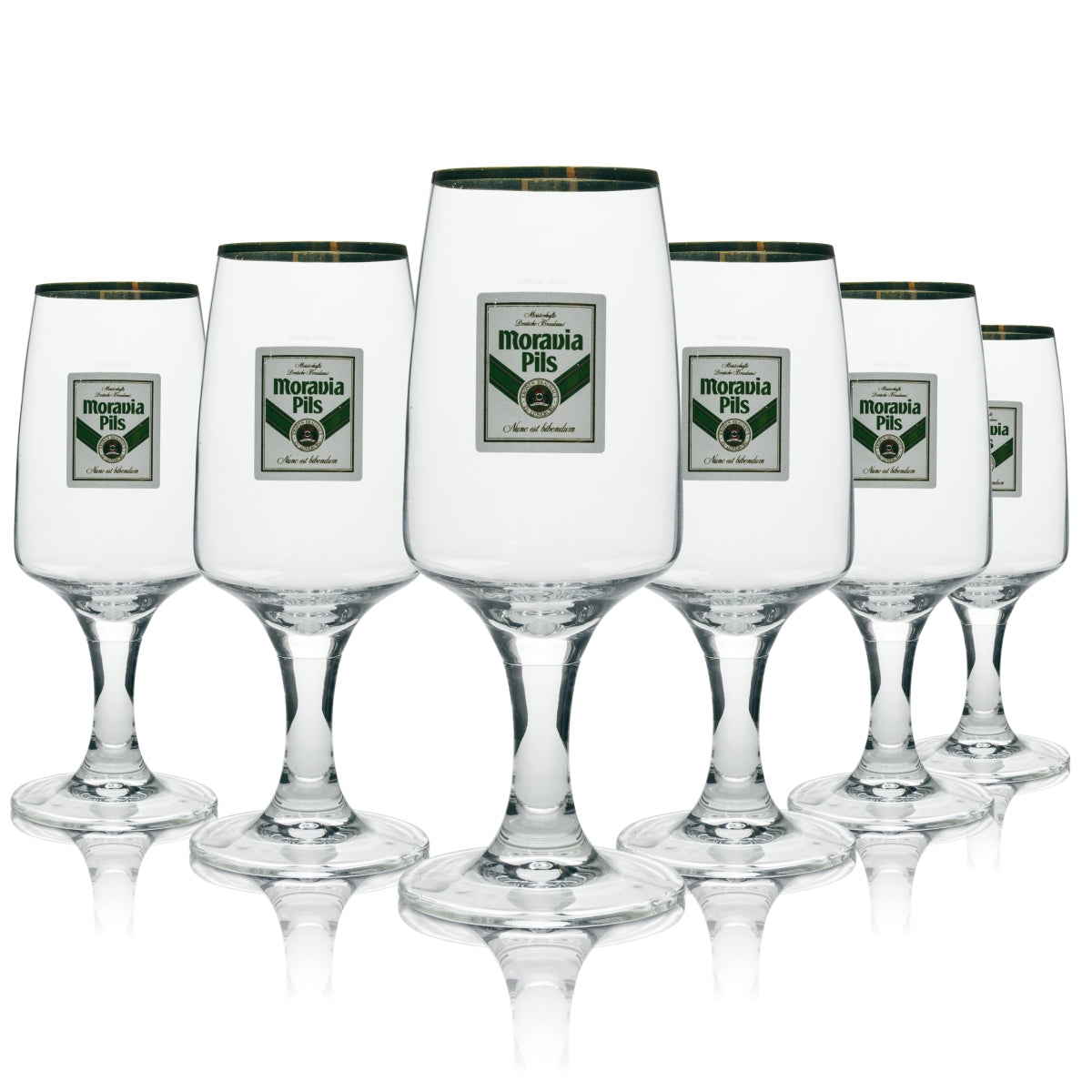 6x Moravia Beer Glass Hamburg Cup 300ml