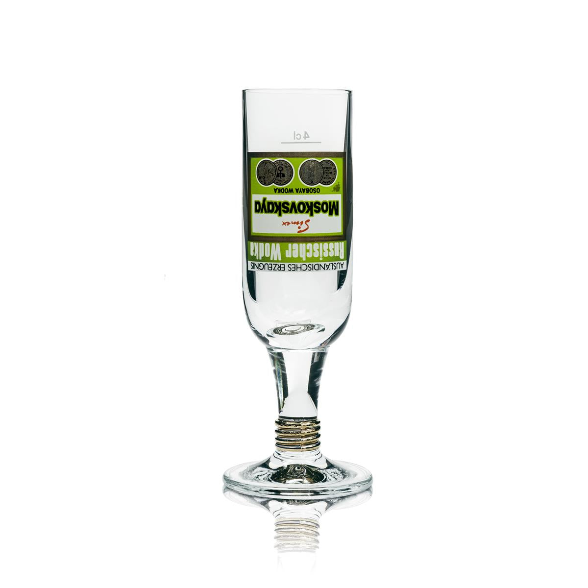 6x Moskovskaya Vodka Shot Glass Bottle Look – View 2
