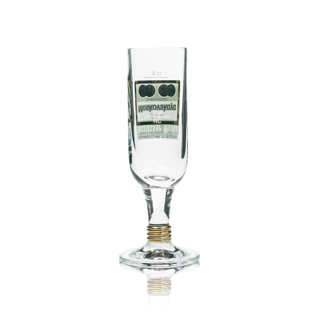 6x Moskovskaya Vodka Shot Glass Bottle Look – View 3