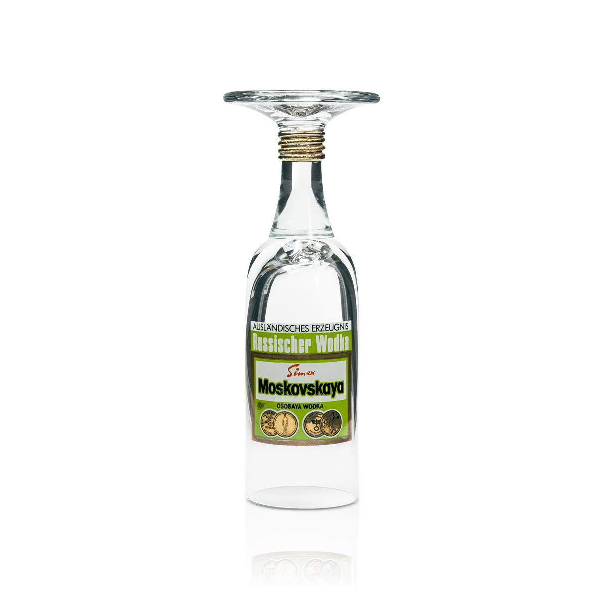 6x Moskovskaya Vodka Shot Glass Bottle Look – View 4