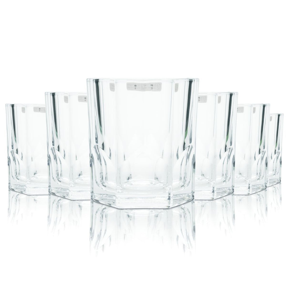 6x Mount Gay rum glass 0.33l contour glass tumbler long drink cocktail glasses set