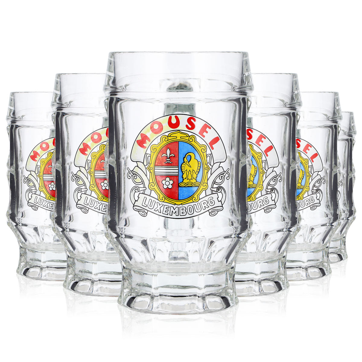 6 Mousel Beer Glasses, 0.25 L Mugs