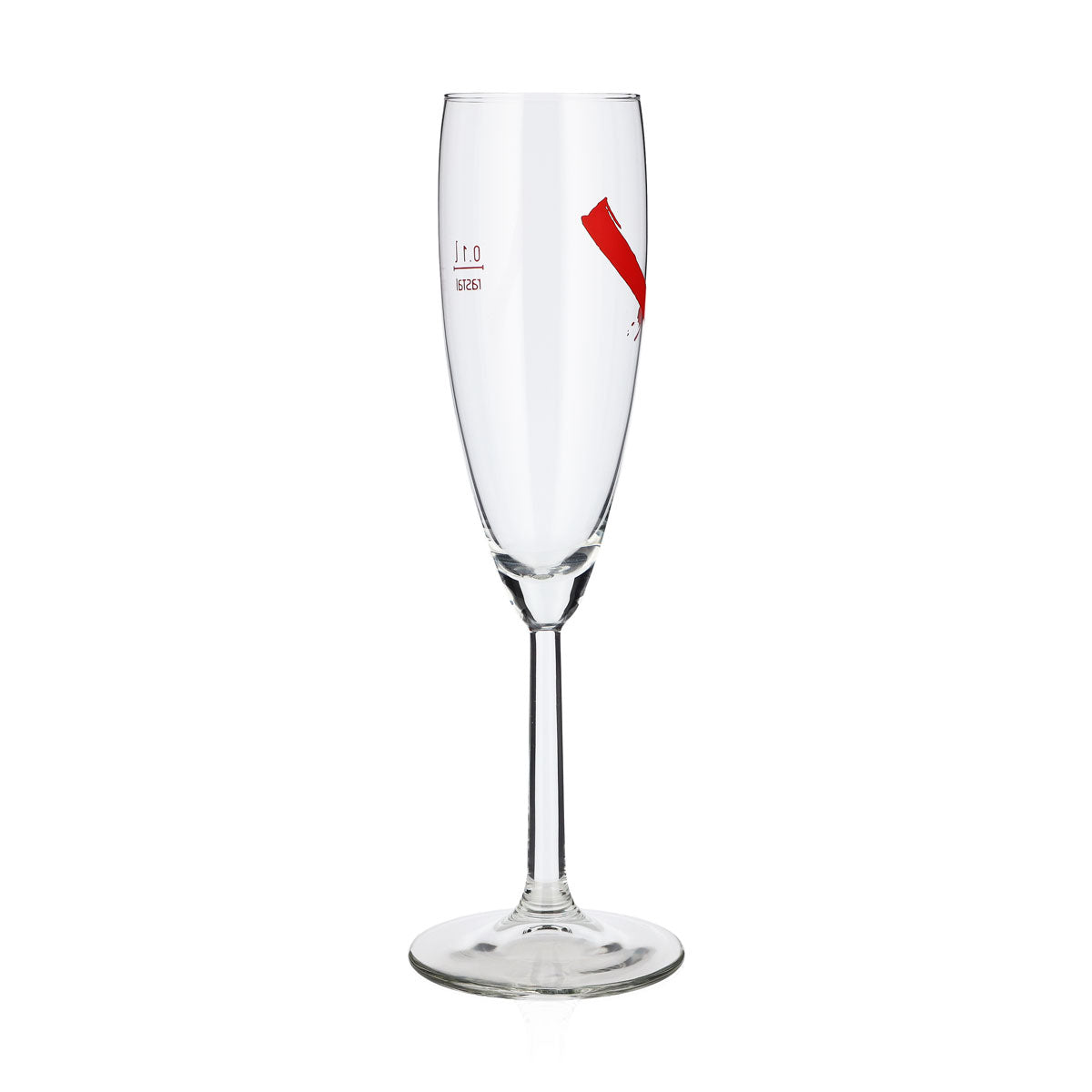 6 Mumm Champagne Glasses, 0.1 L, Angled Logo, Red, Magnum Rastal (Set of 6) – View 3