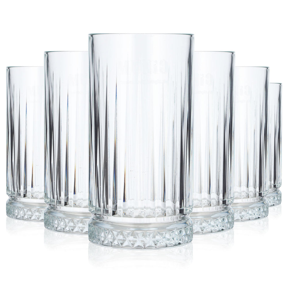 6 Munig Gin Glasses, 0.44 L, Long Drink Glass, Cocktail Glass, Tonic, LDG, Copa (Set of 6)