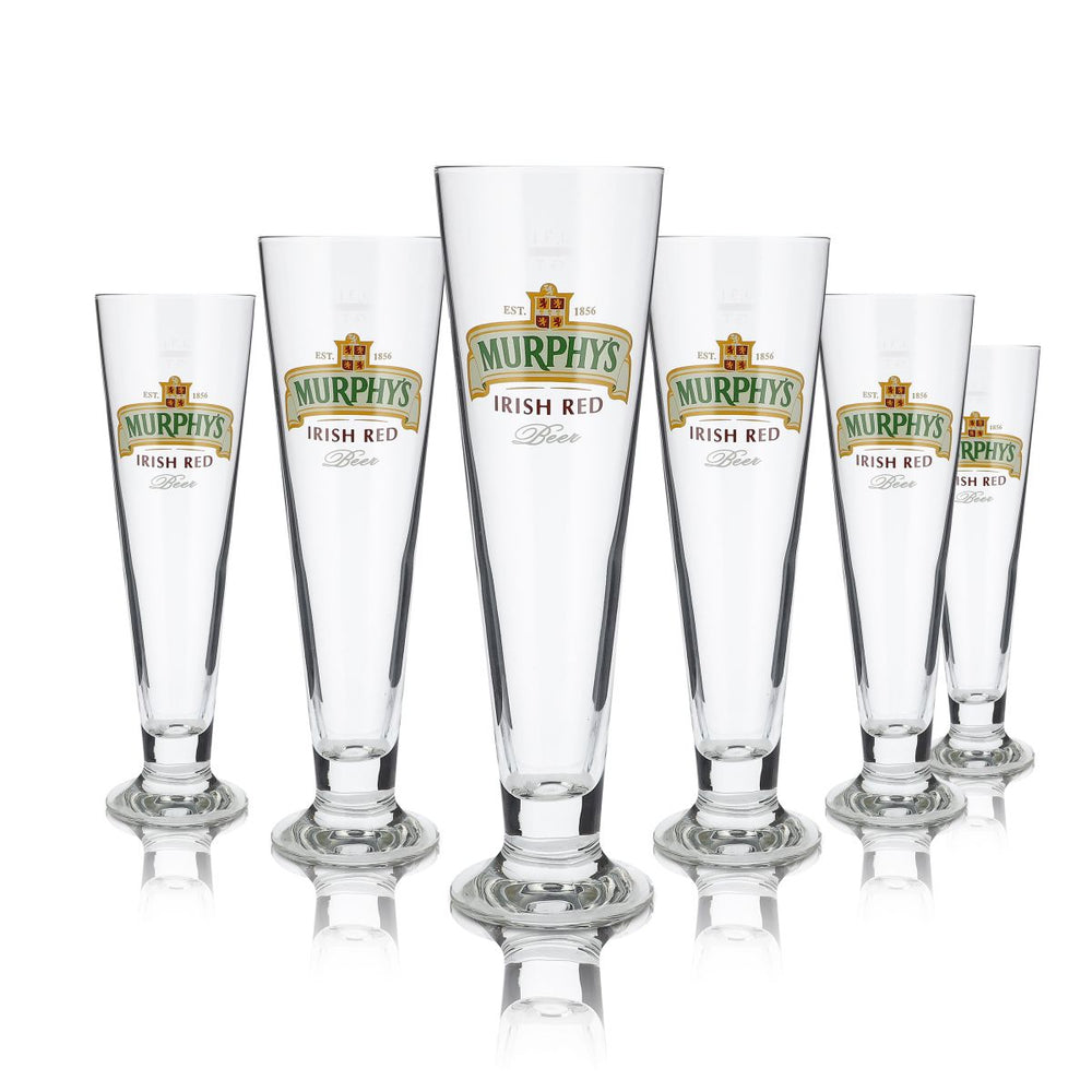 6x Murphy's Glass 0.3l Irish Stout Goblet Glass Tulip Glass Beer Glass Set Brewery