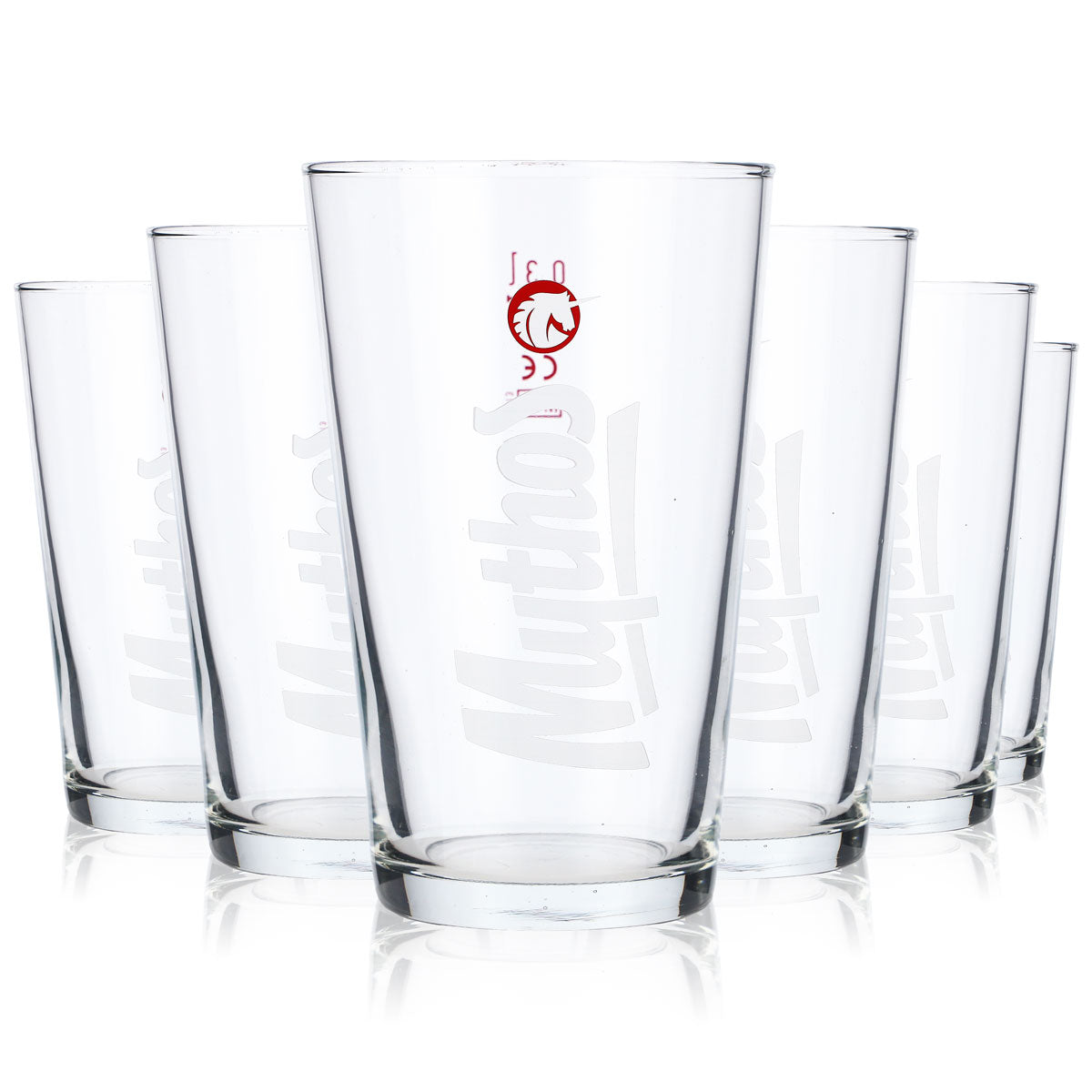 6x Mythos Beer Glasses Beer Glasses Mug 0.3l White Logo Vertical – View 5