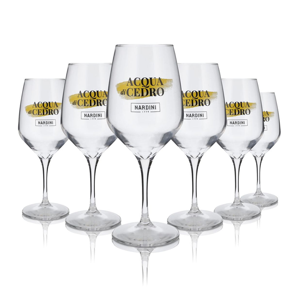 6x Nardini glass 0.5l wine glass Acqua di Cedro VDG JOB 50 aperitif glasses set