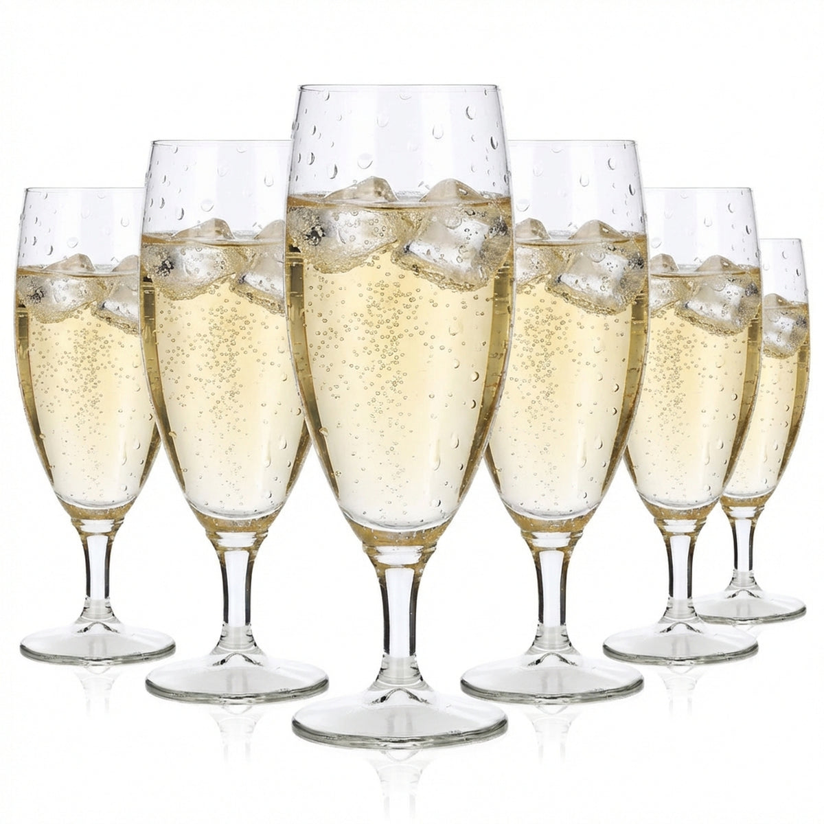 6x No Name Champagne Glasses Flute Glasses Champagne Glasses Champagne Goblets 0.1l