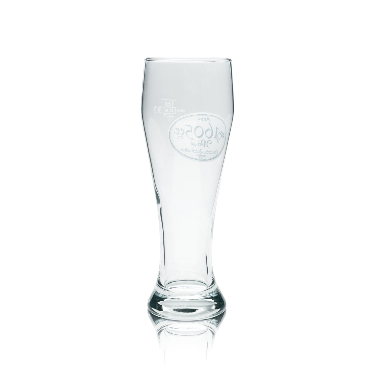 6x Oberbräu beer glass 0.5l 1605er white glasses white yeast wheat beer Holzkirchen – View 3