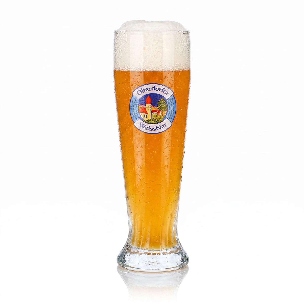 6 Oberdorfer Beer Glasses, 0.3 L, Wheat Beer, Relief Design, Sahm (Set of 6) – View 2