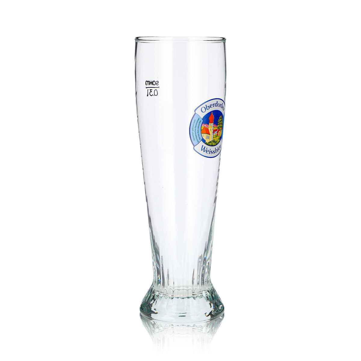 6 Oberdorfer Beer Glasses, 0.3 L, Wheat Beer, Relief Design, Sahm (Set of 6) – View 4