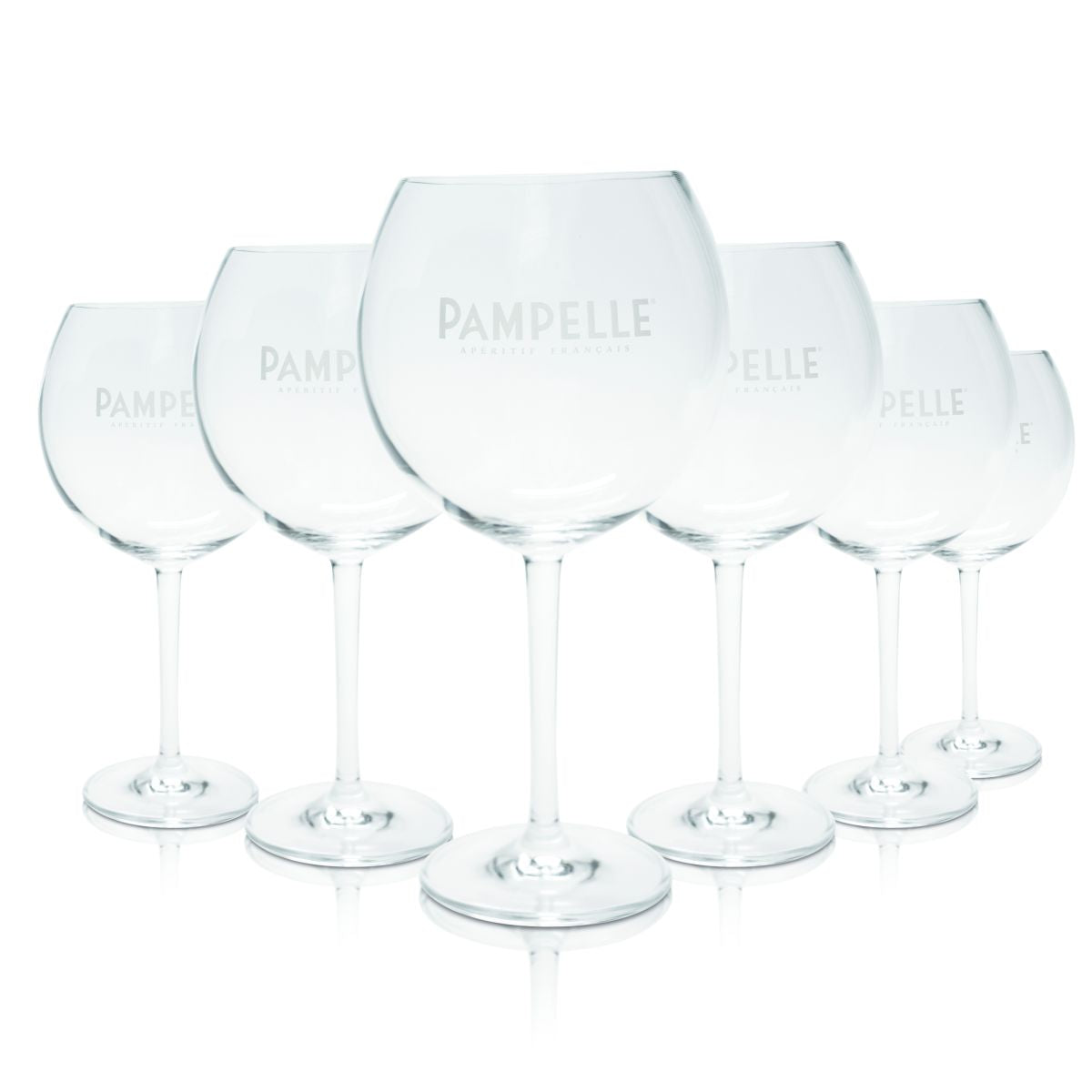 6x Pampelle Glass 0.62l Balloon Glass Martini Royal Goblet Glasses Set Aperitif Drink
