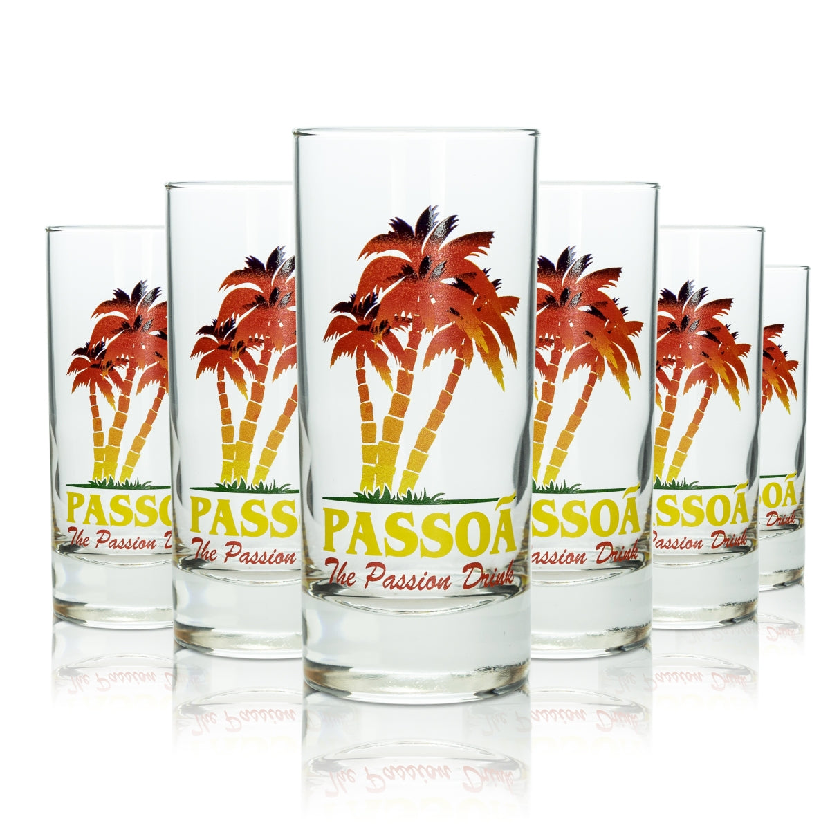 6x Passoa liqueur glass Longdrink 0.2l